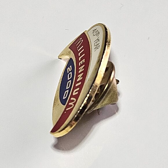 Vintage McDonald's 45th Year Millennium 2000 Lapel Hat Pin Gold Tone - Picture 7 of 10